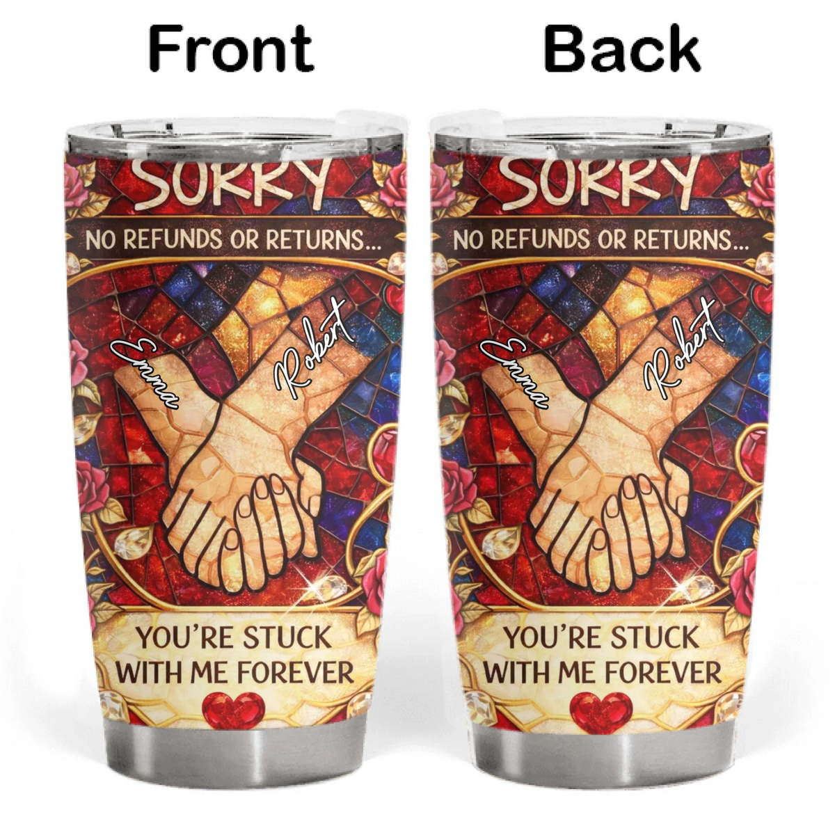 True Love Doesn’t Have to Be Perfect - Personalized Tumbler, Couple Gift, Romantic Love Gift