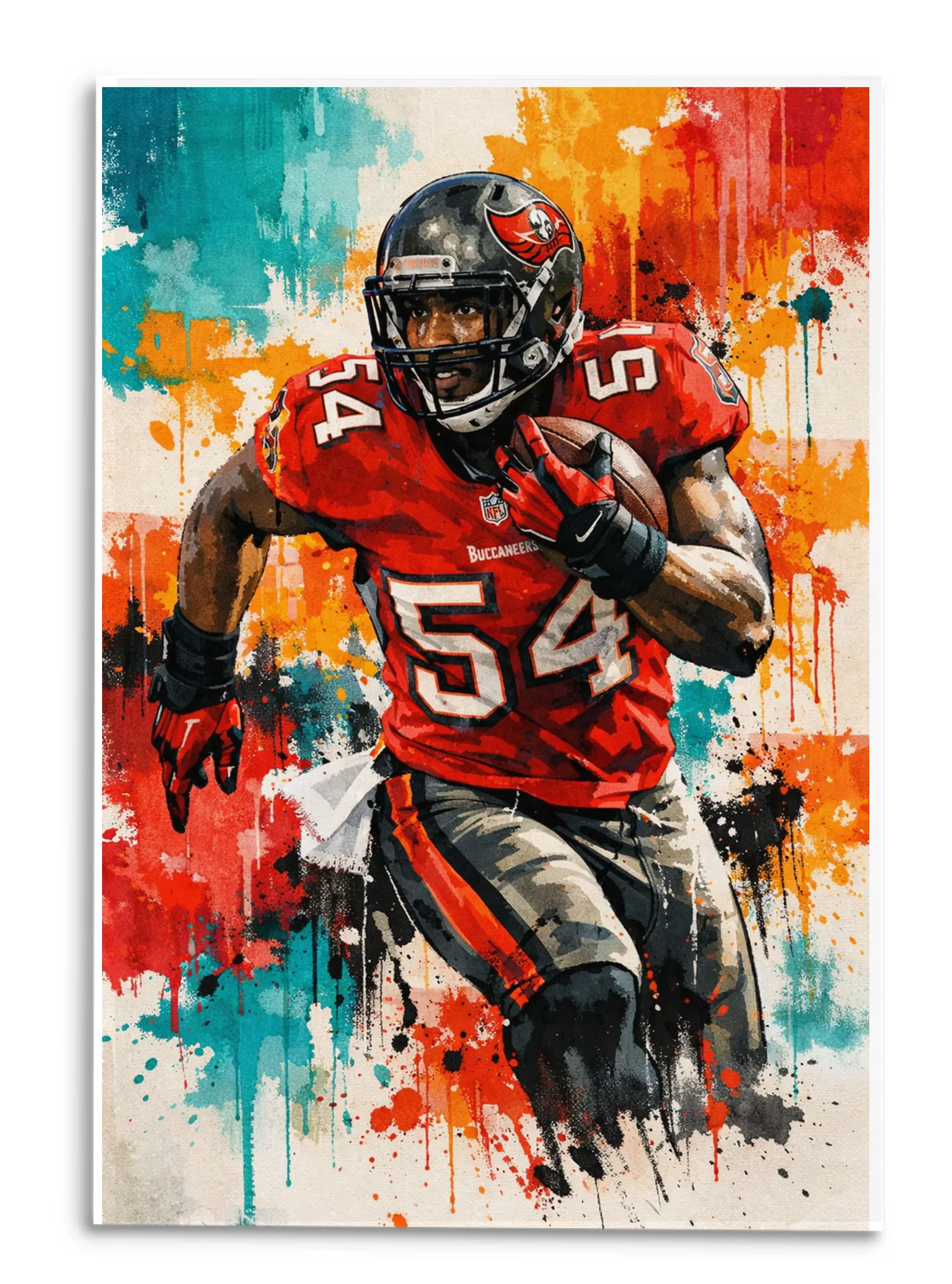 My Favorite Football Player Pop Art Portrait - Personalized Poster, Gift For Football Lovers, Drawing Pop Art Portrait From Photo