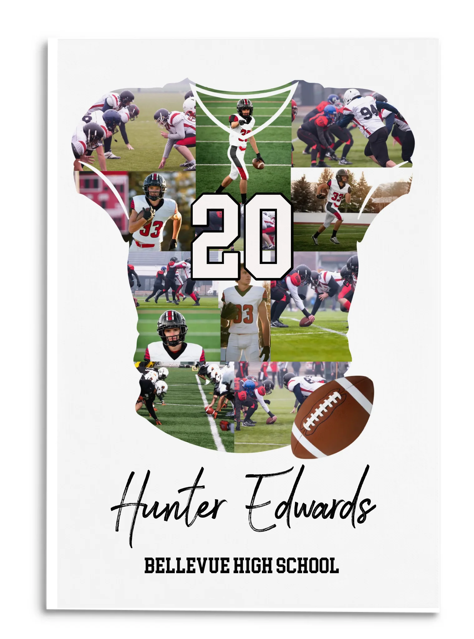 Football Senior Custom Photo - Personalized Poster, Gift For Football Lover