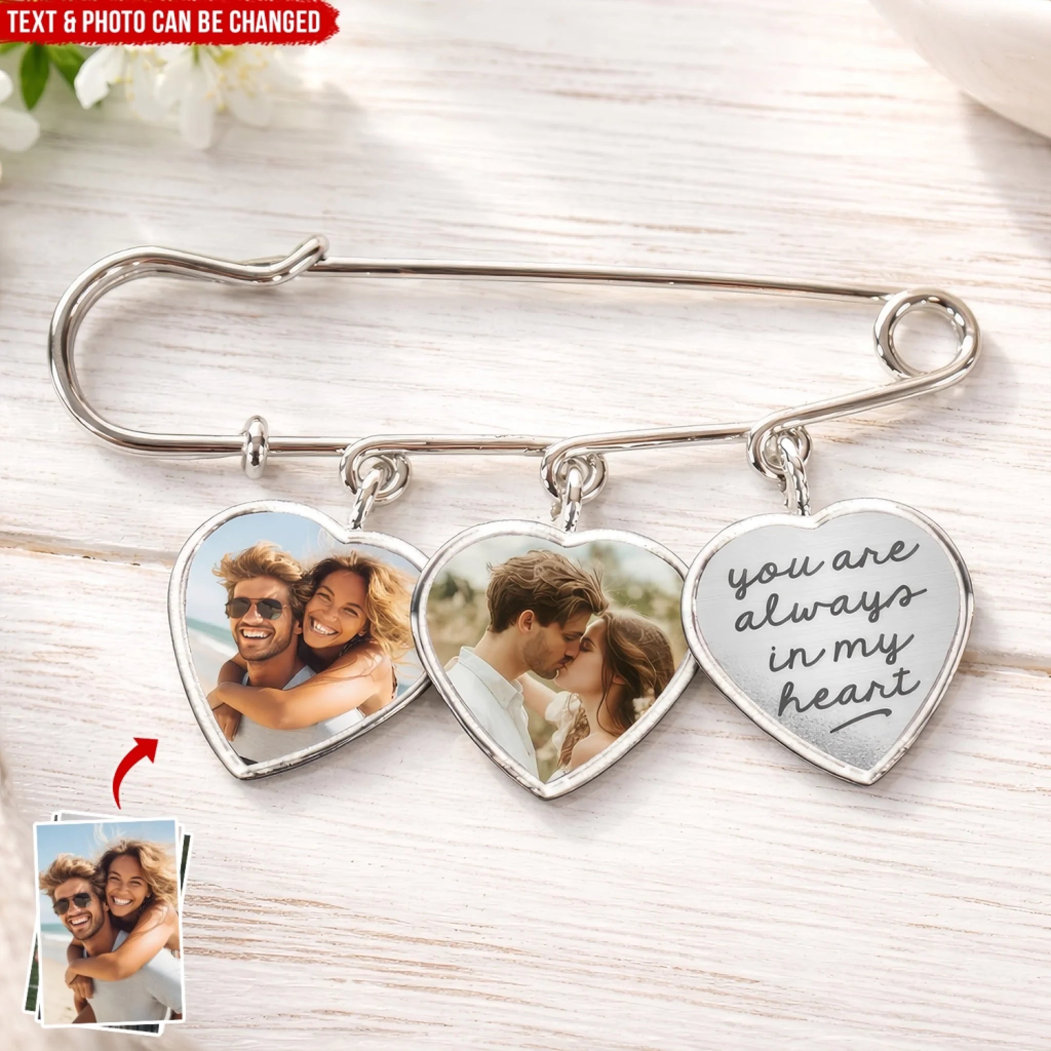 In Loving Memory You Are Always In My Heart - Personalized Lapel Pin, Memorial Gift For Loss Of Loved One