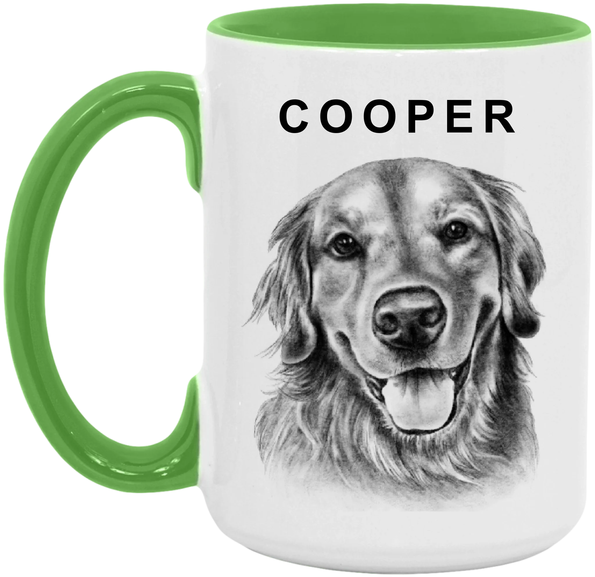 Charcoal Pet Portrait - Personalized Mug, Pet Drawing Portrait Gift