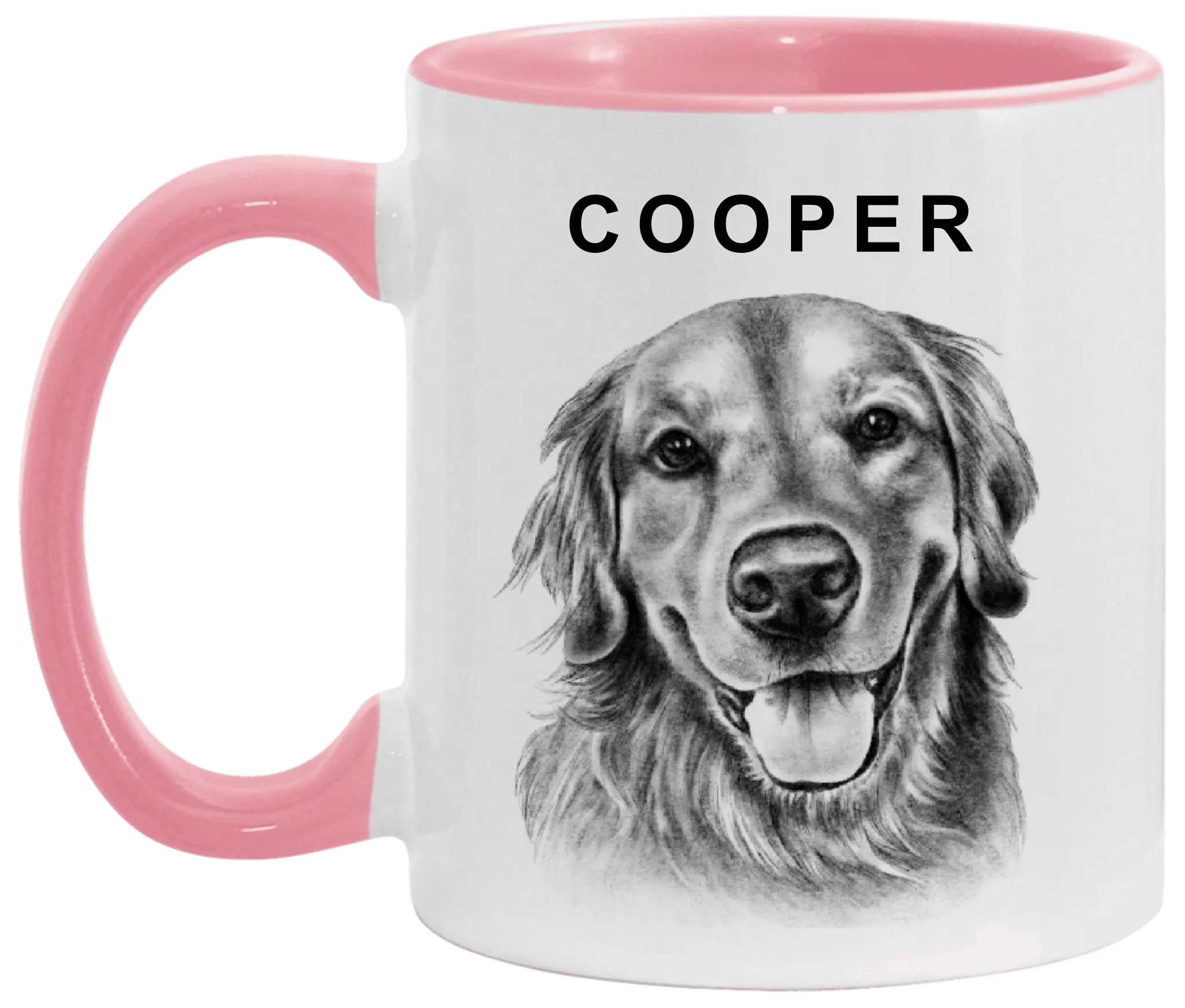 Charcoal Pet Portrait - Personalized Mug, Pet Drawing Portrait Gift