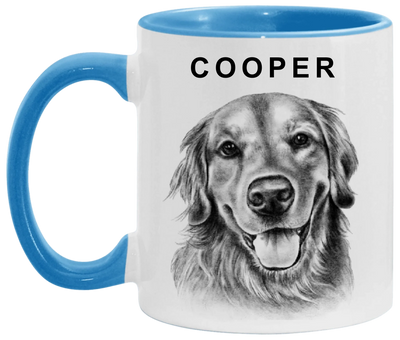 Charcoal Pet Portrait - Personalized Mug, Pet Drawing Portrait Gift