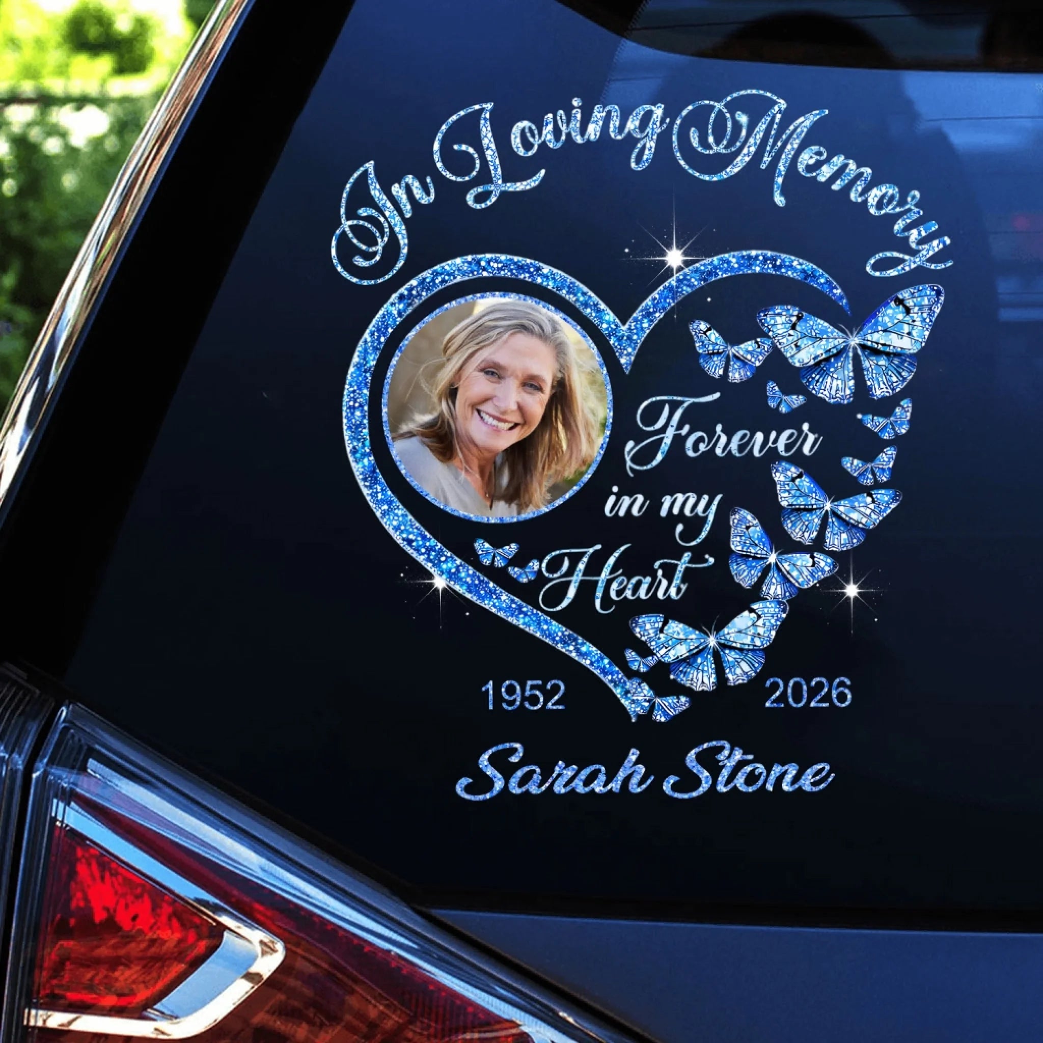 Forever Loved, Forever Remembered - Personalized Decal, Memorial Gift, Remembrance Decal, Gift For Loss Of Loved One