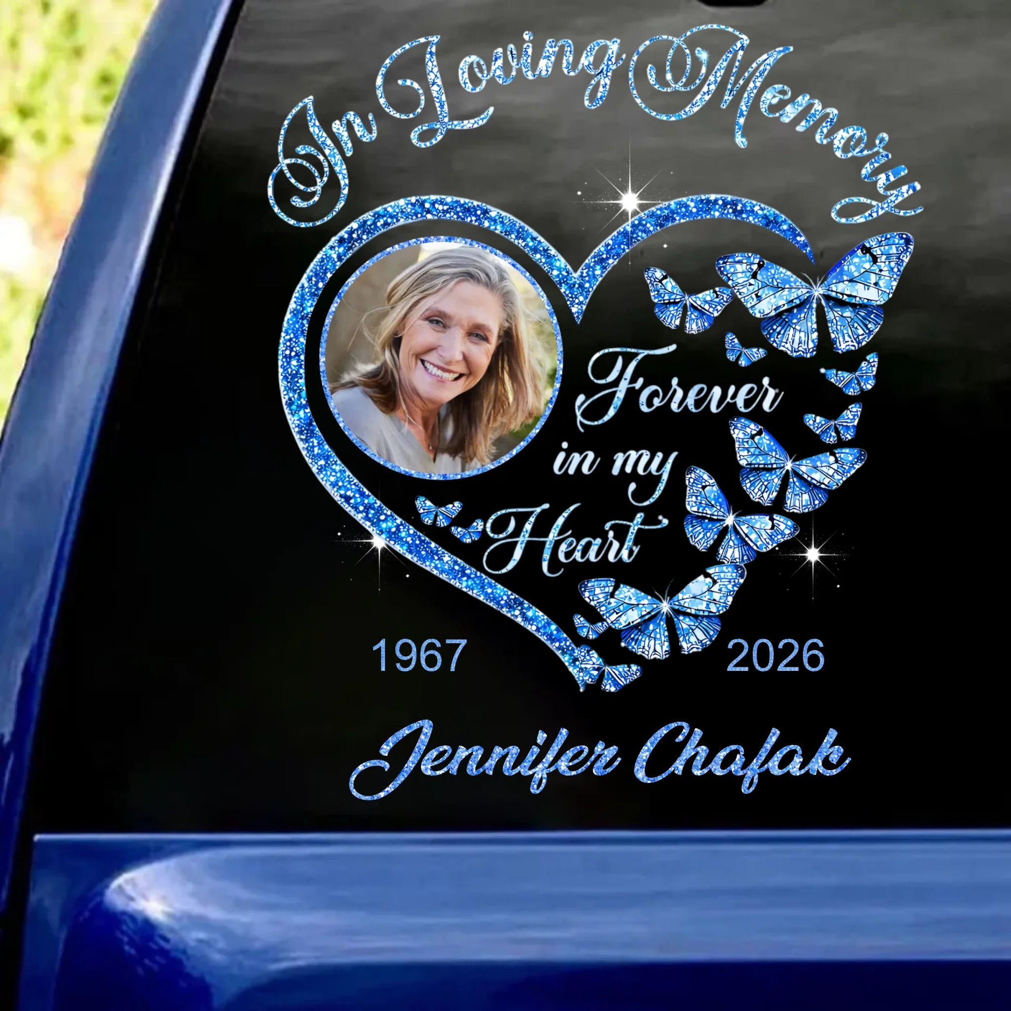 Forever Loved, Forever Remembered - Personalized Decal, Memorial Gift, Remembrance Decal, Gift For Loss Of Loved One