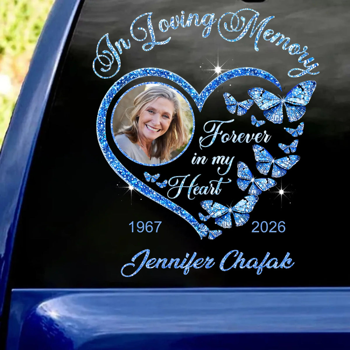 Forever Loved, Forever Remembered - Personalized Decal, Memorial Gift, Remembrance Decal, Gift For Loss Of Loved One