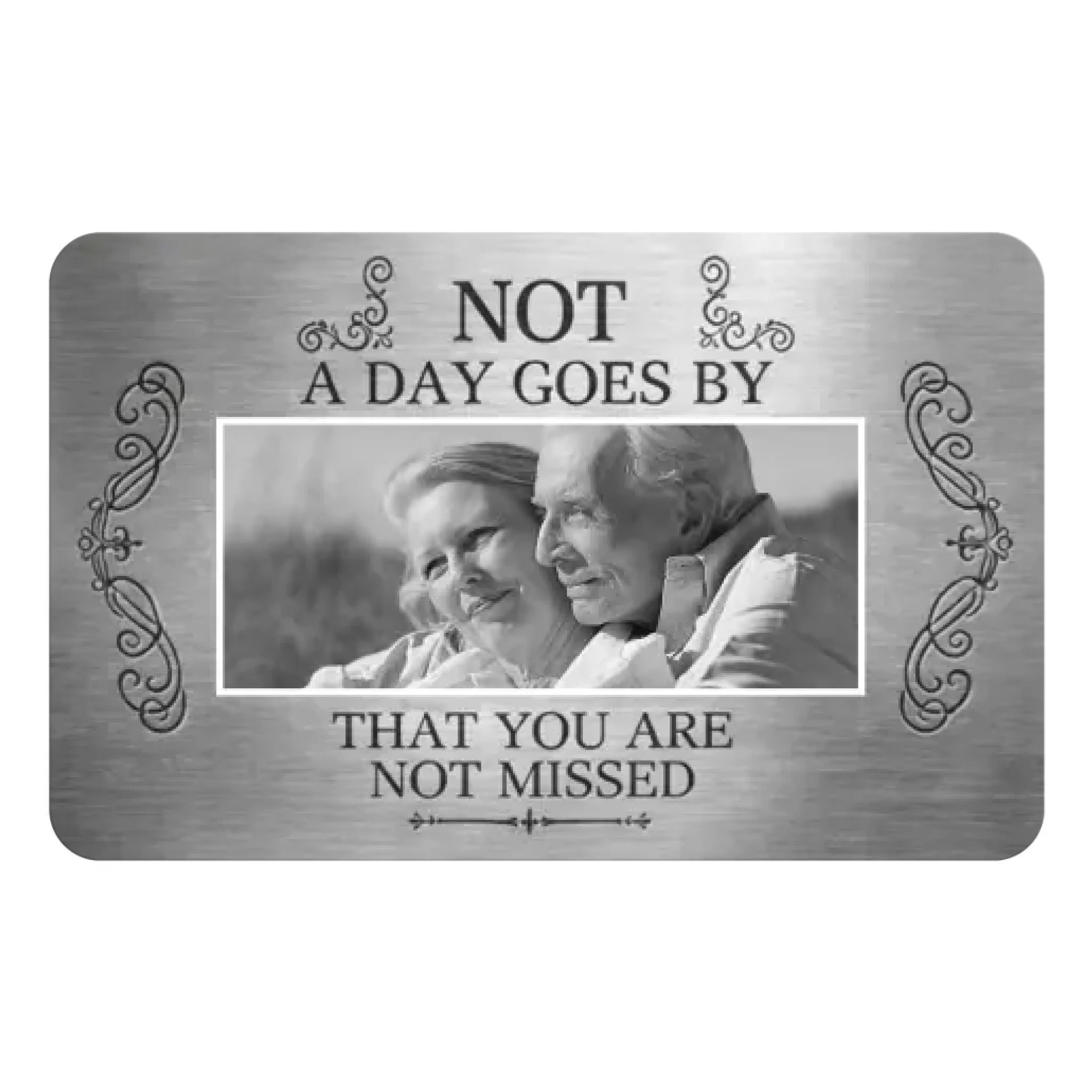 Carried In My Heart Every Day - Personalized Metal Wallet Card, Memorial Gift, Sympathy Photo Card, Gift For Loss Of Loved One