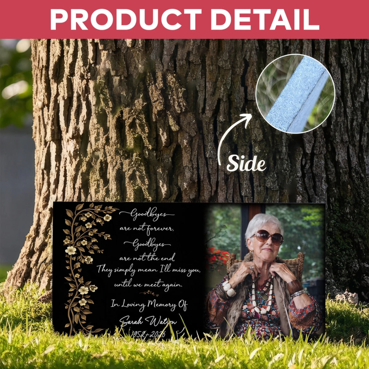 Miss Garite I’ll Miss You Until We Meet Again - Personalized Granite Headstone Wit ...