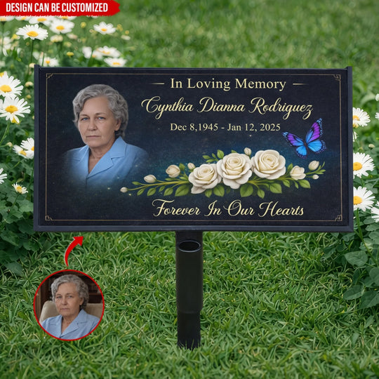Personalized Granite Headstone With Stand – Memorial Gift for Loss of Loved One