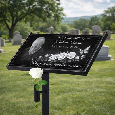 Personalized Granite Headstone With Stand – Memorial Gift for Loss of Loved One