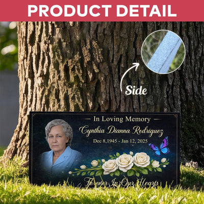 Personalized Granite Headstone With Stand – Memorial Gift for Loss of Loved One