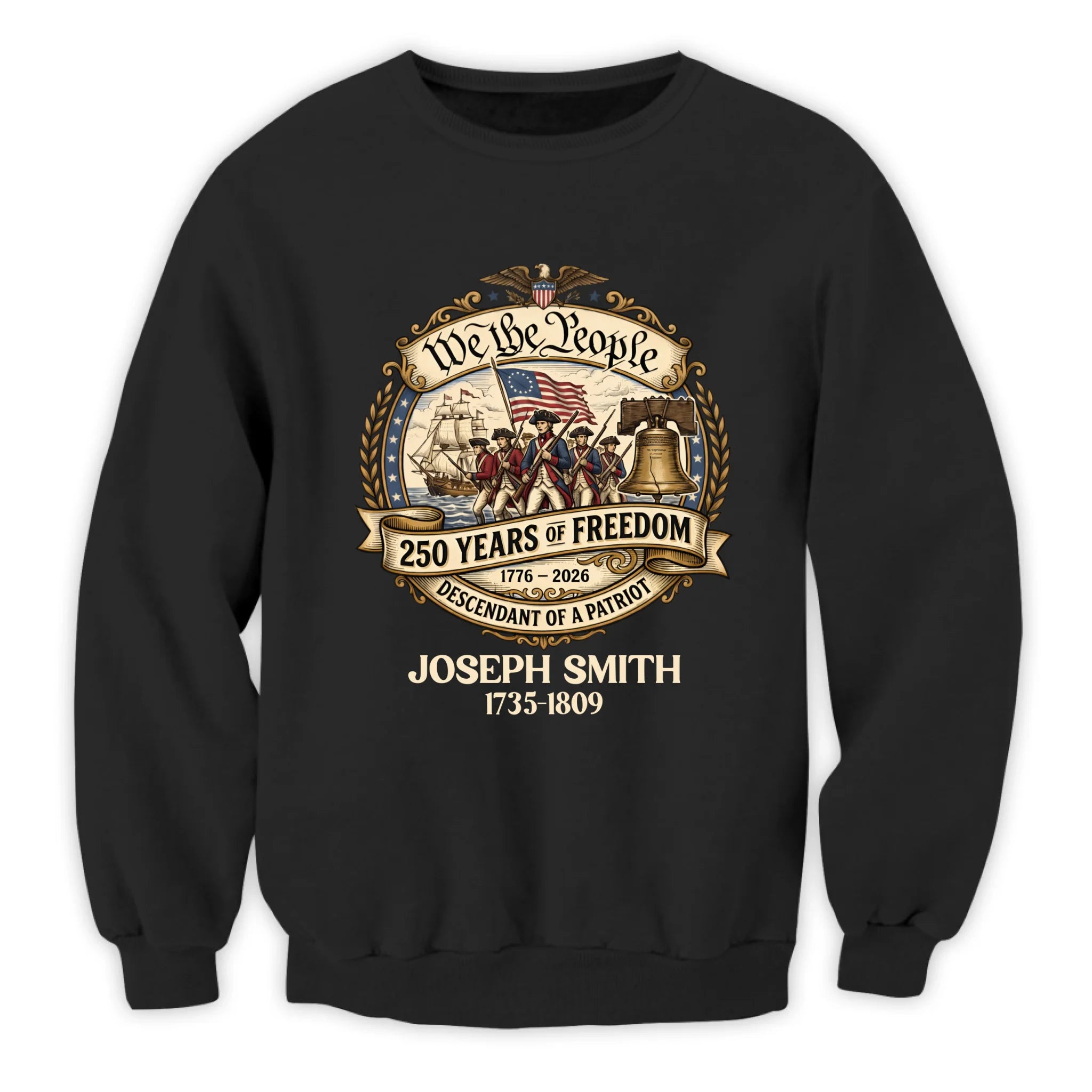 Descendant Of A Patriot - Personalized T-Shirt, 250th Anniversary 1776-2026 Gift, USA 250th Anniversary