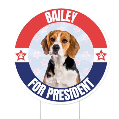 Vote My Fur Friend For The President - Personalized Yard Sign Custom Shape, Funny Election Sign - YS75UP