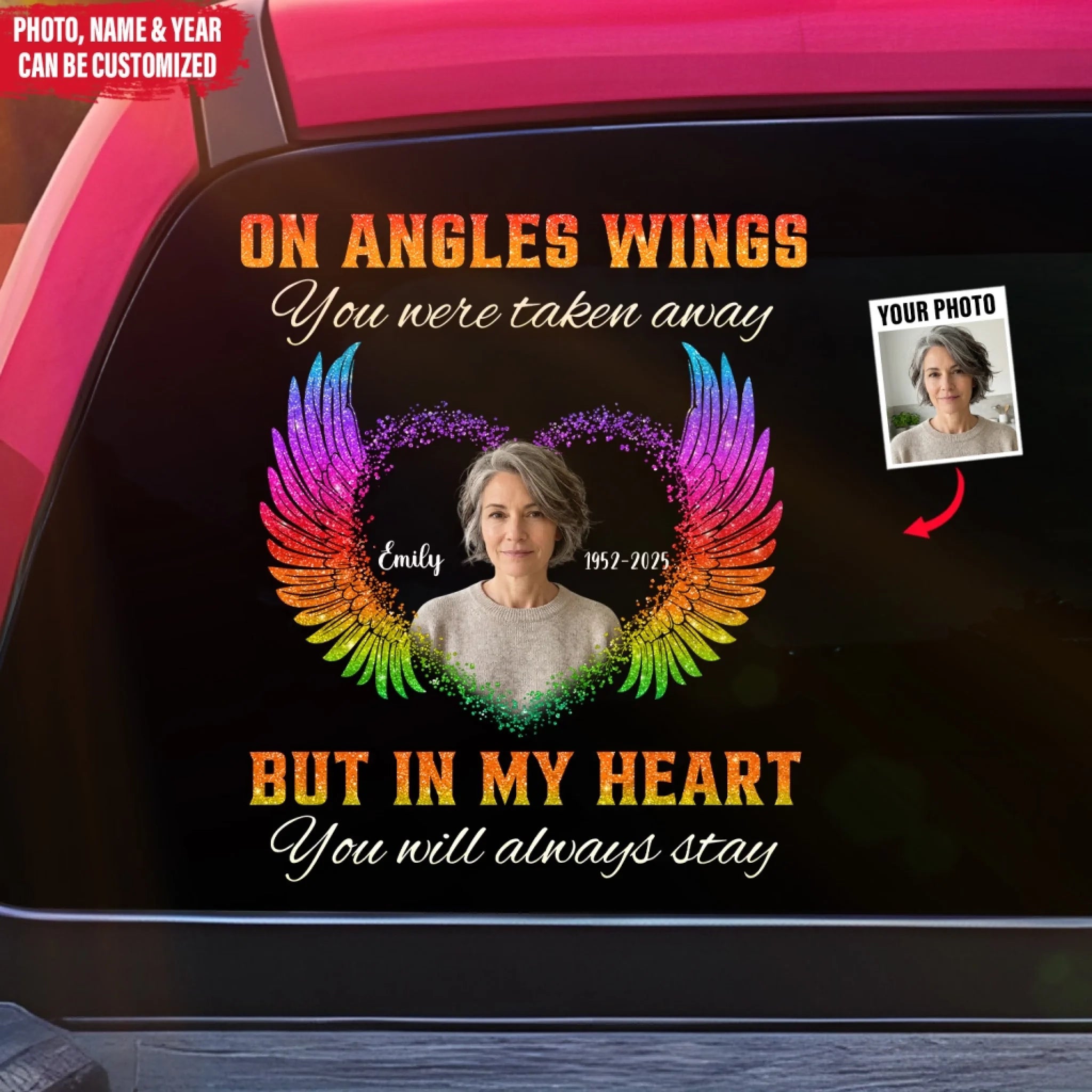 You Will Always Stay In My Hearts - Personalized Decal, Memorial Gift, Sympathy Gift For Loss Of Loved One