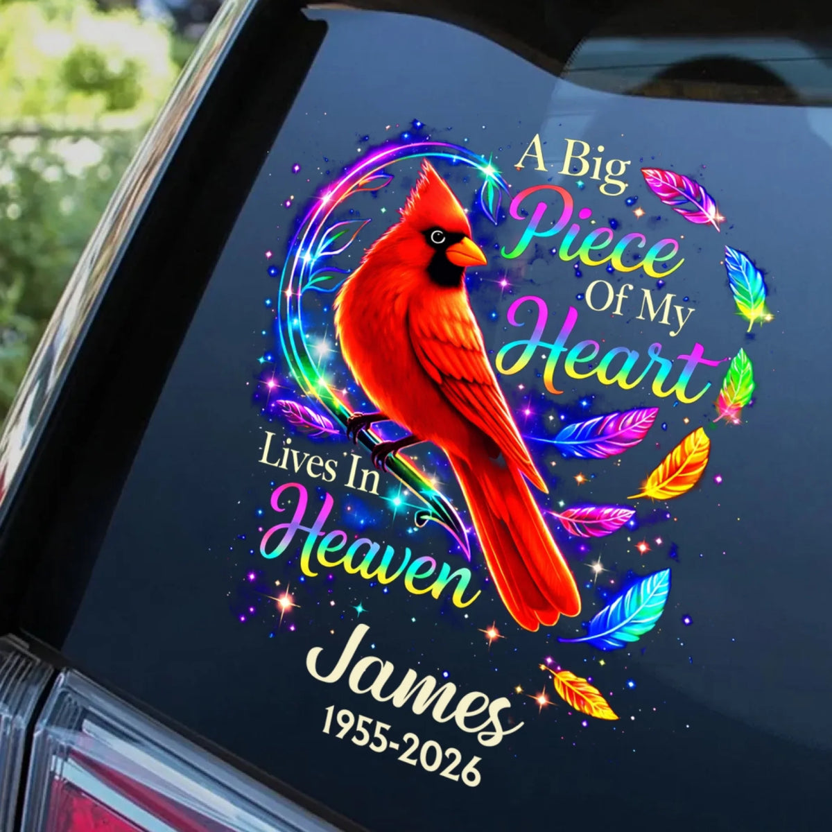 Personalized Cardinal Memorial Decal – Guardian Angel In Loving Memory ...