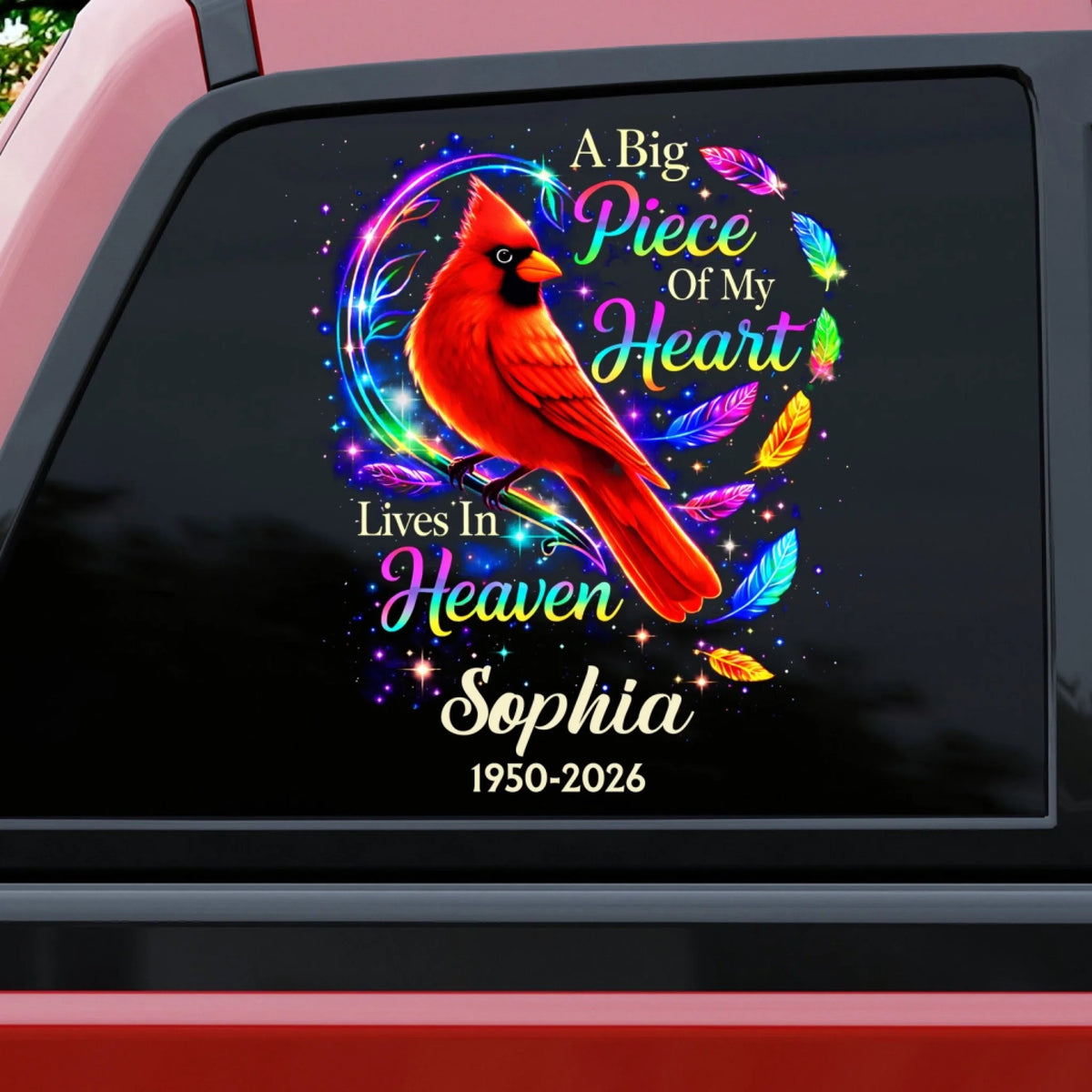 Personalized Cardinal Memorial Decal – Guardian Angel In Loving Memory ...