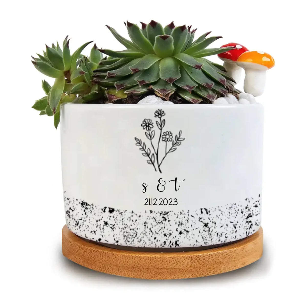 Wedding Plan Pot - Personalized Plant Pot For Husband And Wife, Couple Gift, New Home Gift