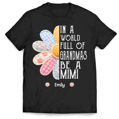 A Mimi’s Love Blooms Forever - Personalized T-Shirt, Gift For Mom, Grandma, Grandma Shirt With Grandchildren Names