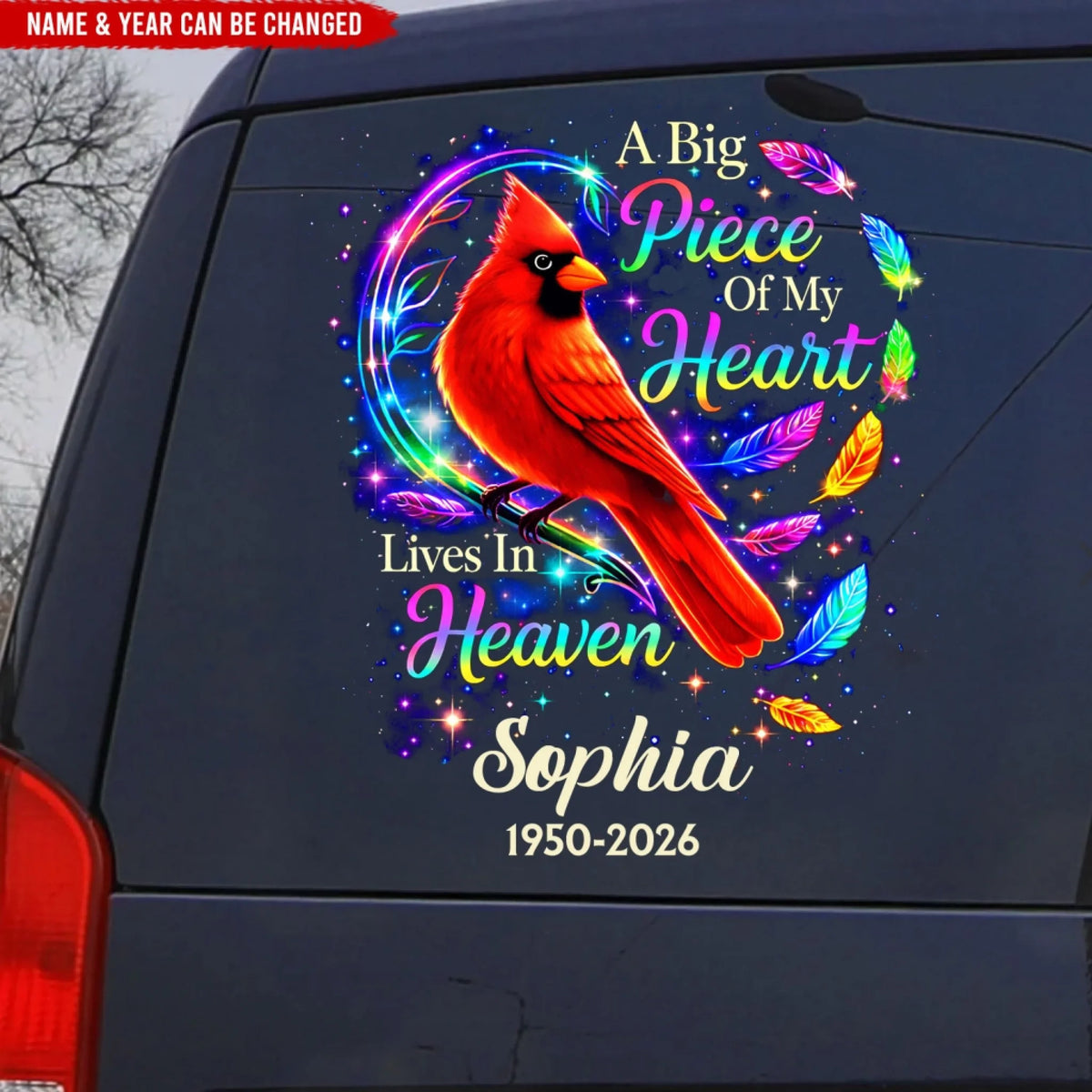 Personalized Cardinal Memorial Decal – Guardian Angel In Loving Memory ...