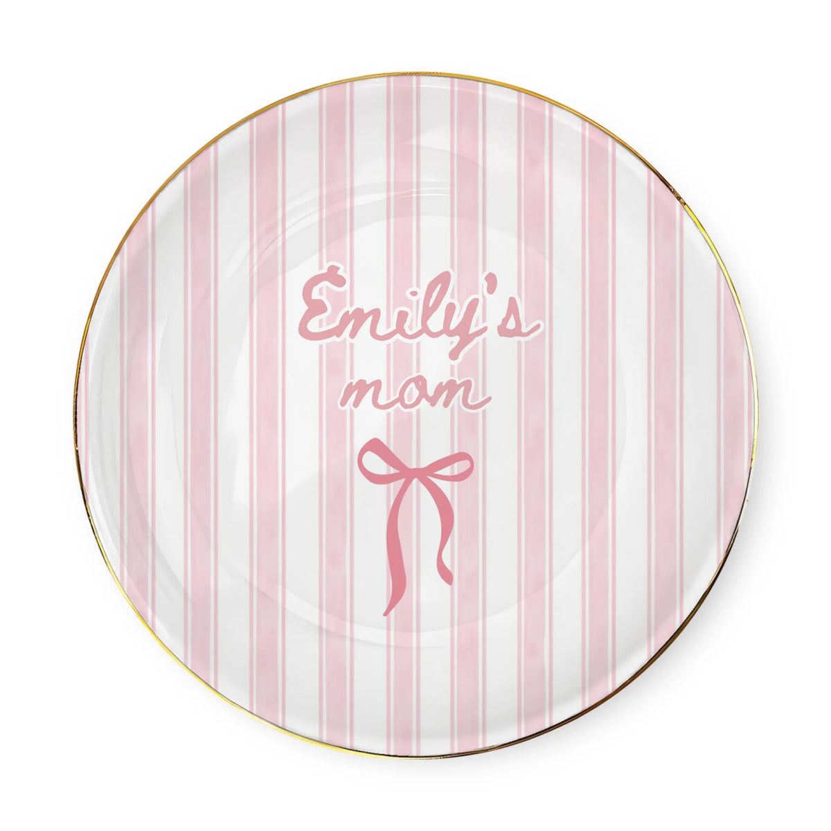 First Time Mom - Personalized Jewelry Dish, Gift For New Mom, Blue Stripe Gift, Future Mom Gift, New Baby Gift For Mom
