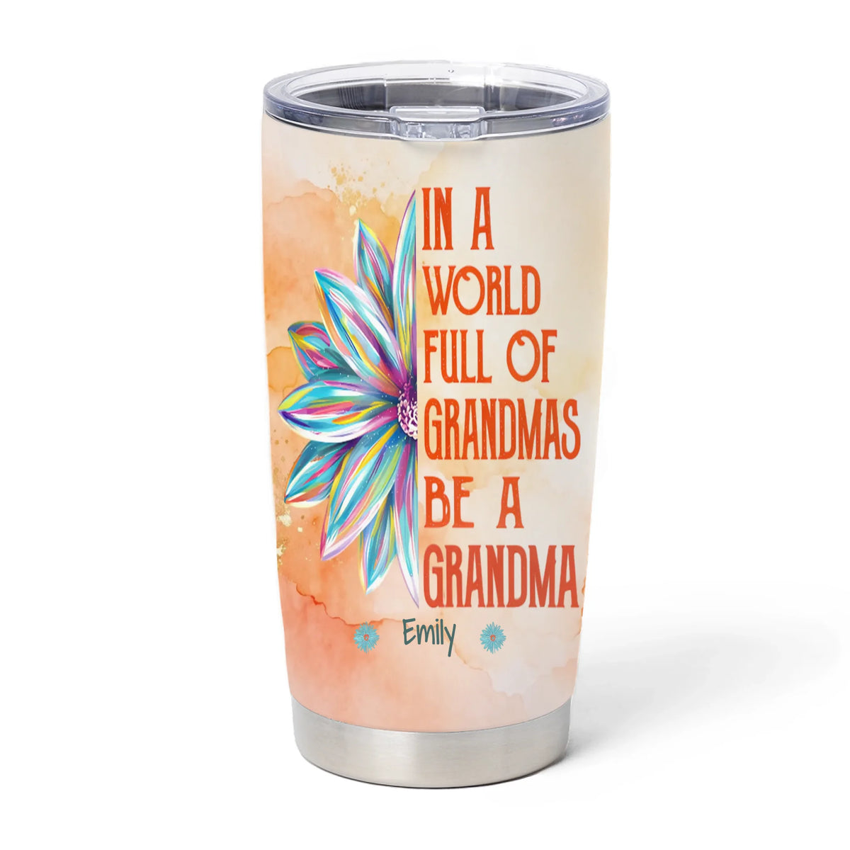 My Greatest Blessings Call Me Grandma - Personalized Tumbler, Flower Grandma Gift, Grandma Tumbler With Grandchildren Names