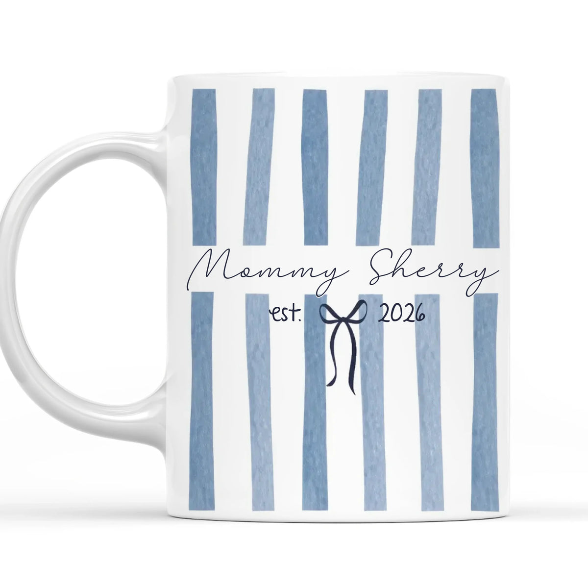 Baby Announcement - Personalized Mug, Mother's Day Gifts For Aunt, Cute Stripe Mug, Pregnancy Reveal, New Aunt Gift