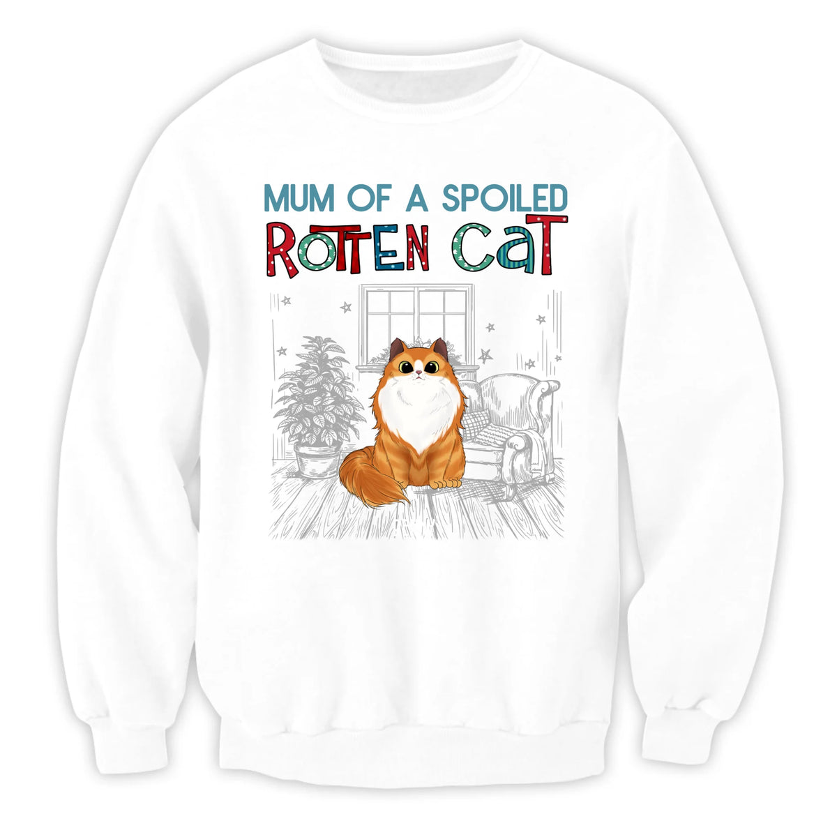 Mom Of Spoiled Rotten Cats - Personalized T-Shirt, Gift For Cat Mom, Cat Dad, Funny Mom Dad Gift Shirt