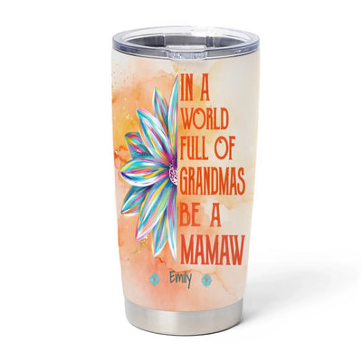 My Greatest Blessings Call Me Grandma - Personalized Tumbler, Flower Grandma Gift, Grandma Tumbler With Grandchildren Names
