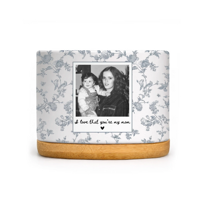 Planted With Love, Grown With You - Personalized Plant Pot, Custom Mom Photo Pot, Meaningful Keepsake, Gift For Mom
