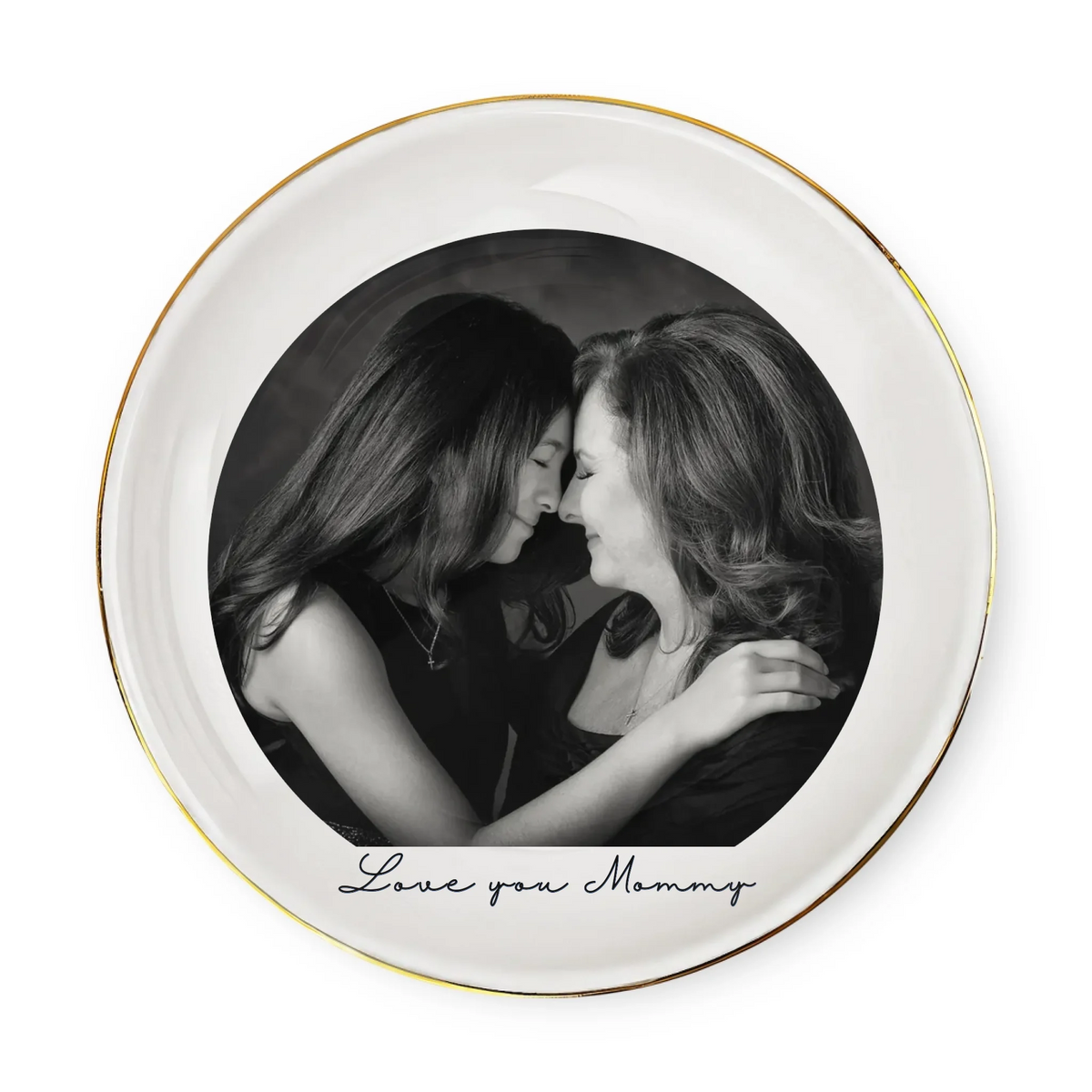 Time Pass, Our Memories Lasts Forever - Personalized Jewelry Dish, Custom Photo Gift For Mom, Grandma