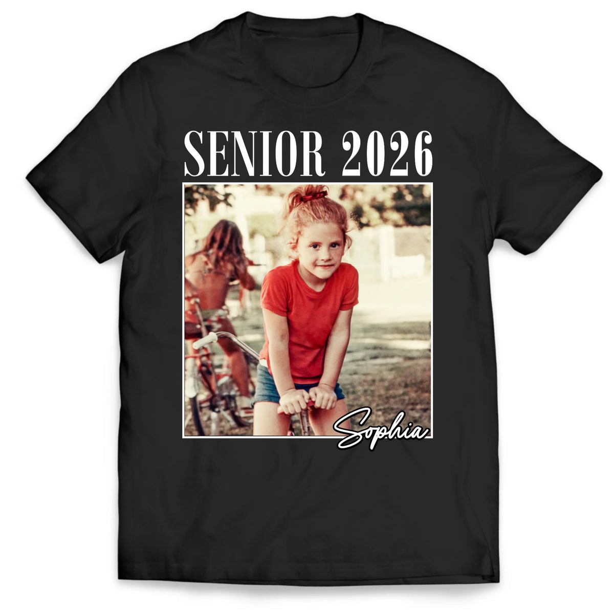Senior 2026 - Personalized T-Shirt, Custom Photo Grad Shirt, My Baby is Graduating Gift, Class of 2026 Tee, Vintage Childhood Picture Shirt