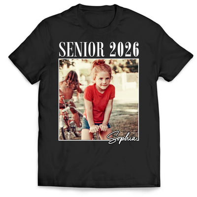Senior 2026 - Personalized T-Shirt, Custom Photo Grad Shirt, My Baby is Graduating Gift, Class of 2026 Tee, Vintage Childhood Picture Shirt