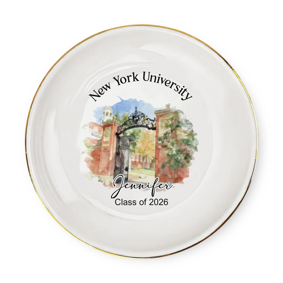 A Journey Completed, A Future Begins - Personalized Jewelry Dish, Custom University Photo Jewelry Dish Gift For Graduation, Graduate Gift, Class Of 2026