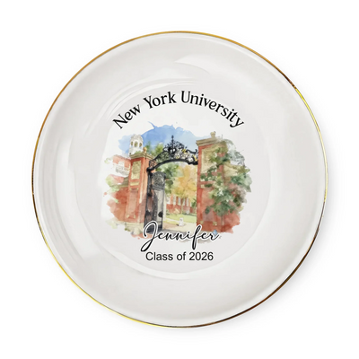 A Journey Completed, A Future Begins - Personalized Jewelry Dish, Custom University Photo Jewelry Dish Gift For Graduation, Graduate Gift, Class Of 2026