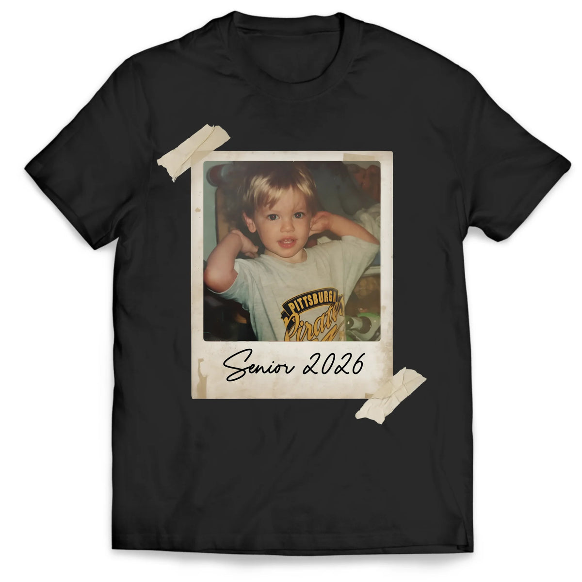 Custom Photo Senior 2026 - Personalized T-Shirt, From Baby to Graduate Tee, Class of 2026 Graduation Gift, Vintage Childhood Picture Shirt