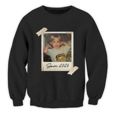 Custom Photo Senior 2026 - Personalized T-Shirt, From Baby to Graduate Tee, Class of 2026 Graduation Gift, Vintage Childhood Picture Shirt
