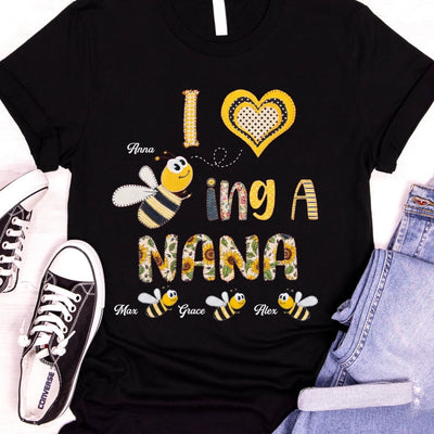 Bee-ing Nana Is My Favorite Thing - Personalized T-shirt, Gift For Grandma, Sweet Nana Gift, Shirt For Mother's Day