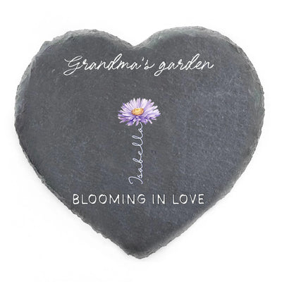 Every Grandkid A Blossom, Every Blossom A Memory - Personalized  Stone, Gift For Grandma, Custom Birth Month Flower, Keepsake Gift From Children