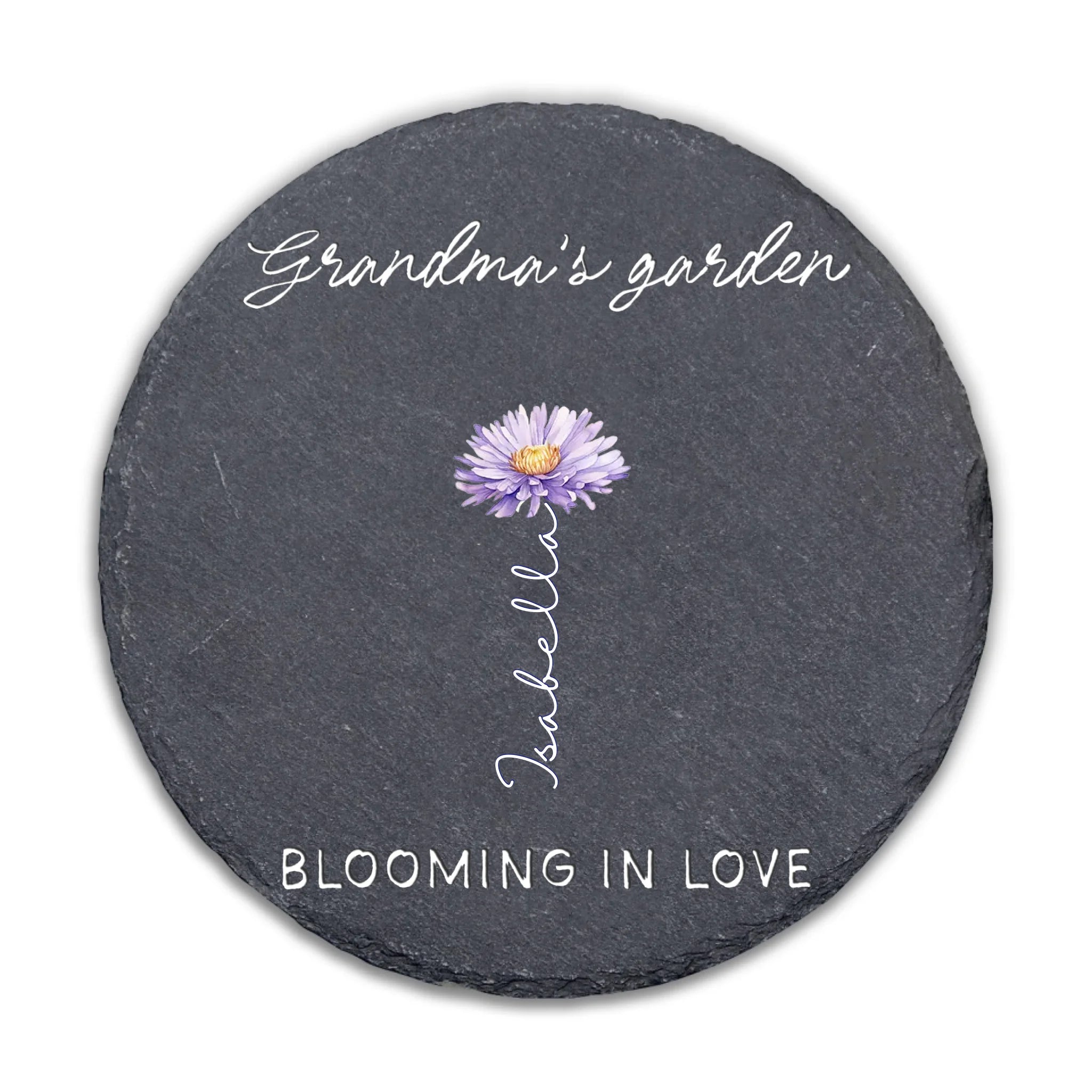Every Grandkid A Blossom, Every Blossom A Memory - Personalized  Stone, Gift For Grandma, Custom Birth Month Flower, Keepsake Gift From Children