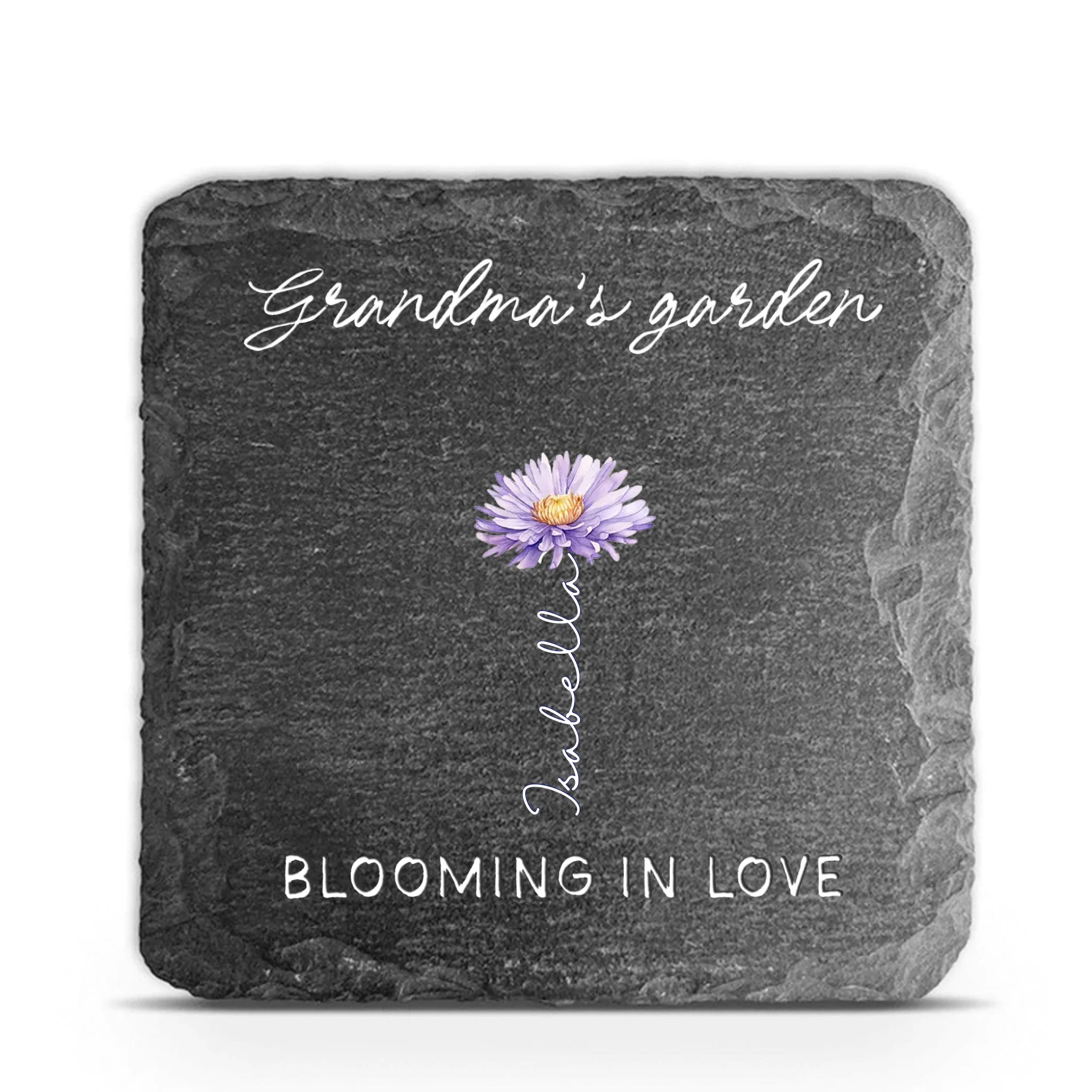 Every Grandkid A Blossom, Every Blossom A Memory - Personalized  Stone, Gift For Grandma, Custom Birth Month Flower, Keepsake Gift From Children