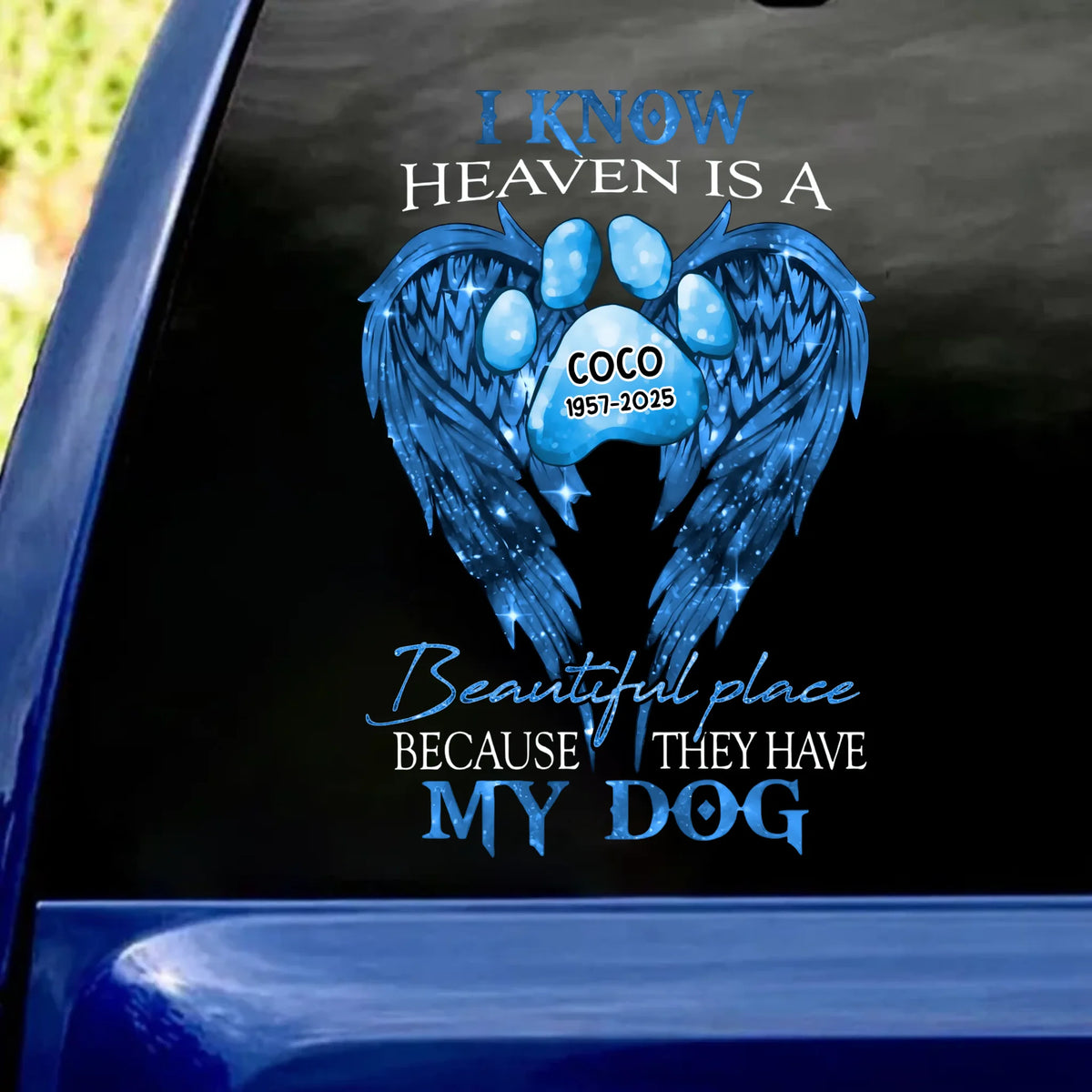 Heaven Gained My Best Friend - Personalized Decal, Memorial Gift, Sympathy Gift For Loss of Pet