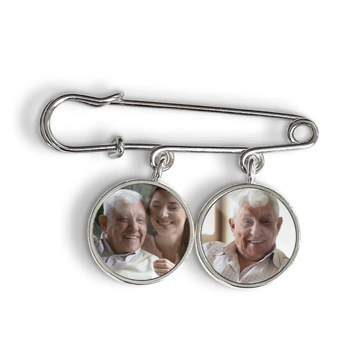 With You On Your Graduation &amp; Always - Personalized Lapel Pin, Custom Gift With Photo Charms, Memorial Graduation Gift