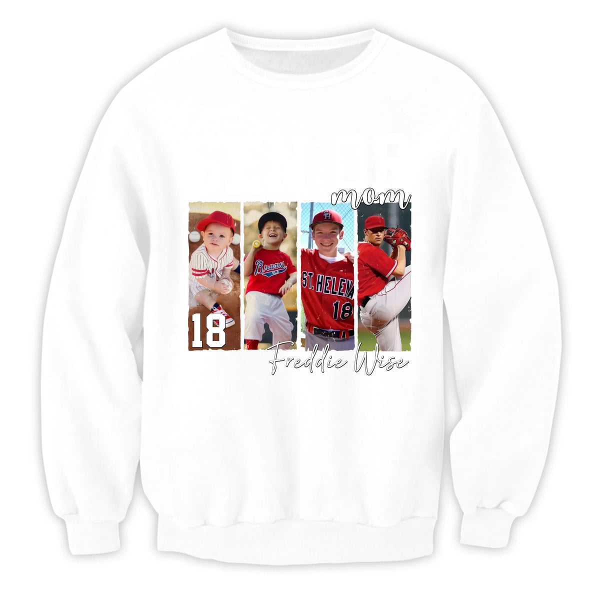 2026 Baseball Senior Mom - Personalized T-Shirt, Baseball Player Custom Photo Shirt, Baseball Mom Shirt