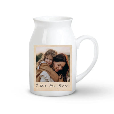 A Little Vase Full Of Love - Personalized Flower Vase, Meaningful Gift For Mom, Grandma, Custom Photo Gift