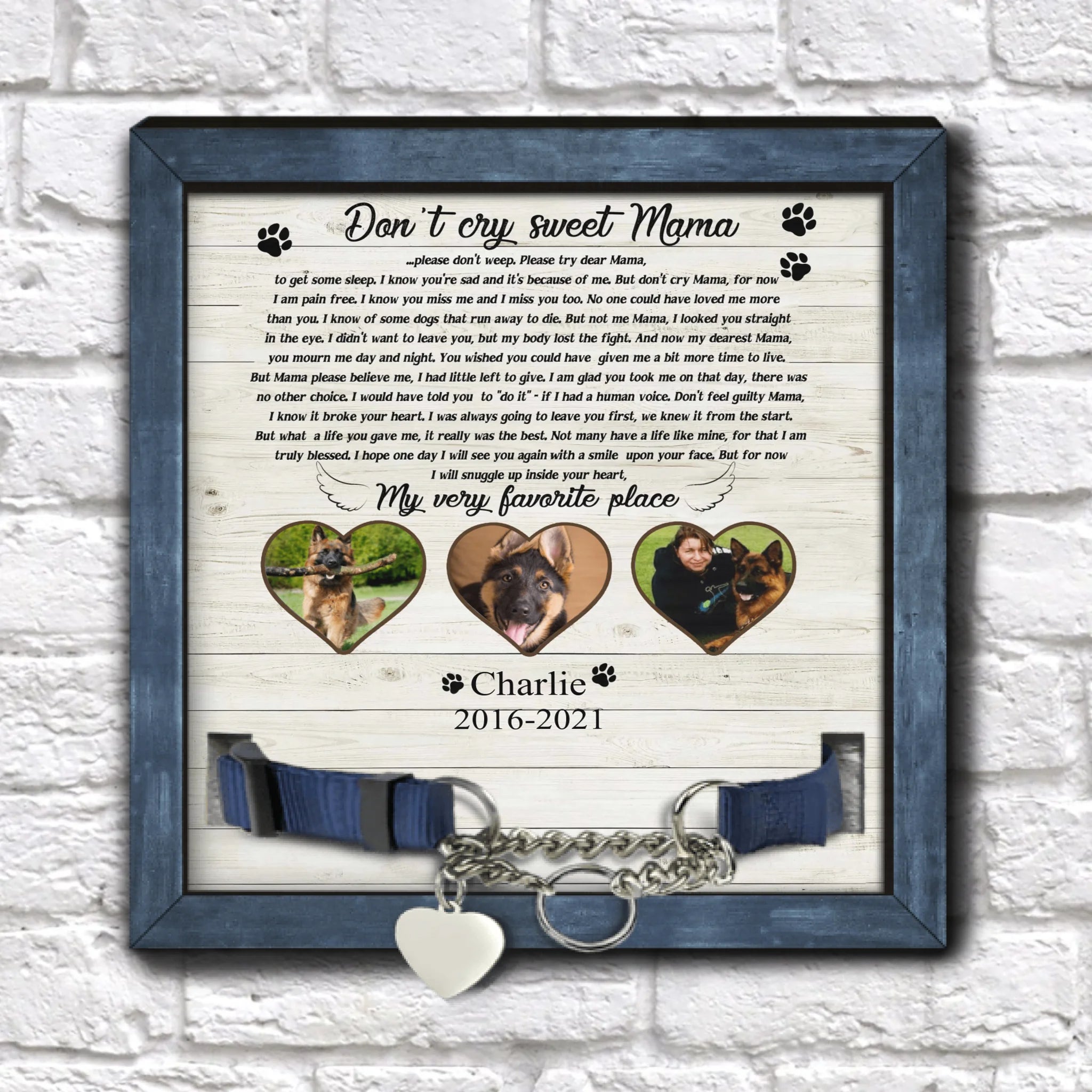 Don't Cry Sweet Mama, Personalized Pet Memorial Sign, Pet Loss Gift