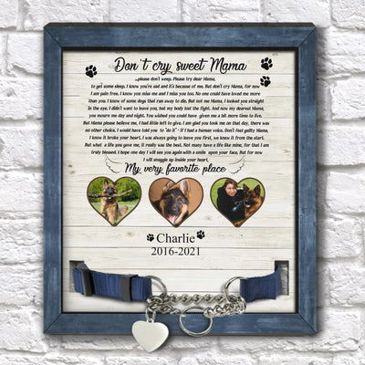 Don't Cry Sweet Mama, Personalized Pet Memorial Sign, Pet Loss Gift