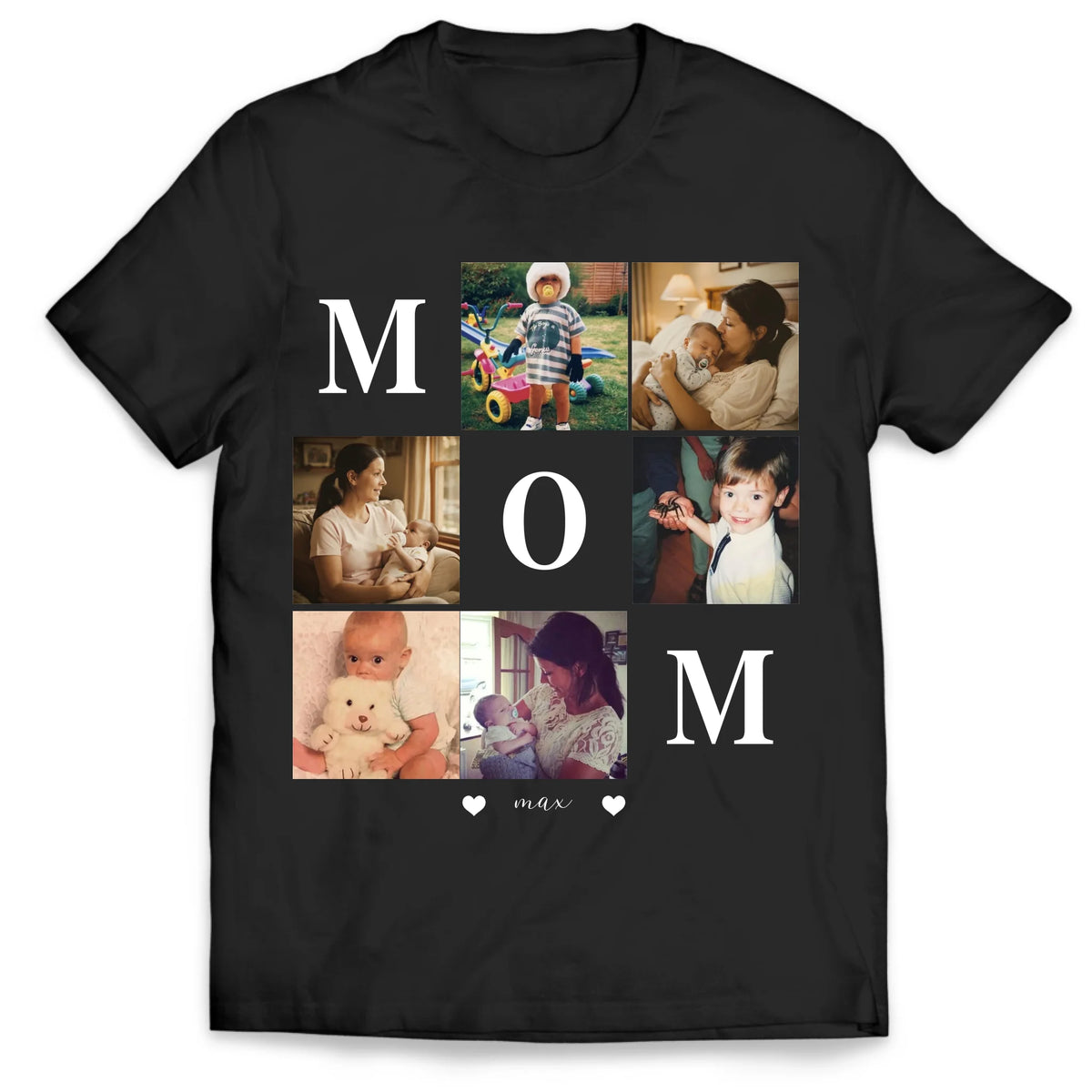 A Love In Every Photo, A Memory In Every Moment - Personalized T-Shirt, Gift For Mom, Mom &amp; Kids Custom Photo Collage