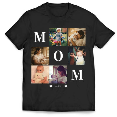 A Love In Every Photo, A Memory In Every Moment - Personalized T-Shirt, Gift For Mom, Mom & Kids Custom Photo Collage