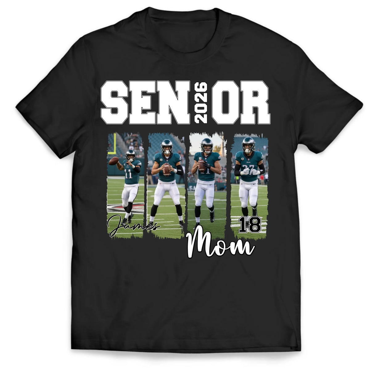 A Mom’s Pride On Game Day - Personalized T-shirt, Gift For Football Lover, Football Fan T-shirt