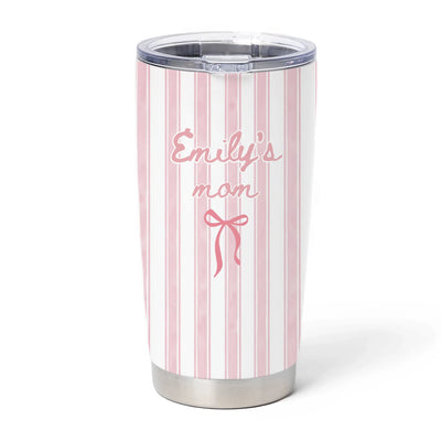 First Mother’s Day Full of Love & Joy - Personalized Tumbler, Gift For New Mom, Blue Stripe, Future Mom Gift, New Baby Gift For Mom
